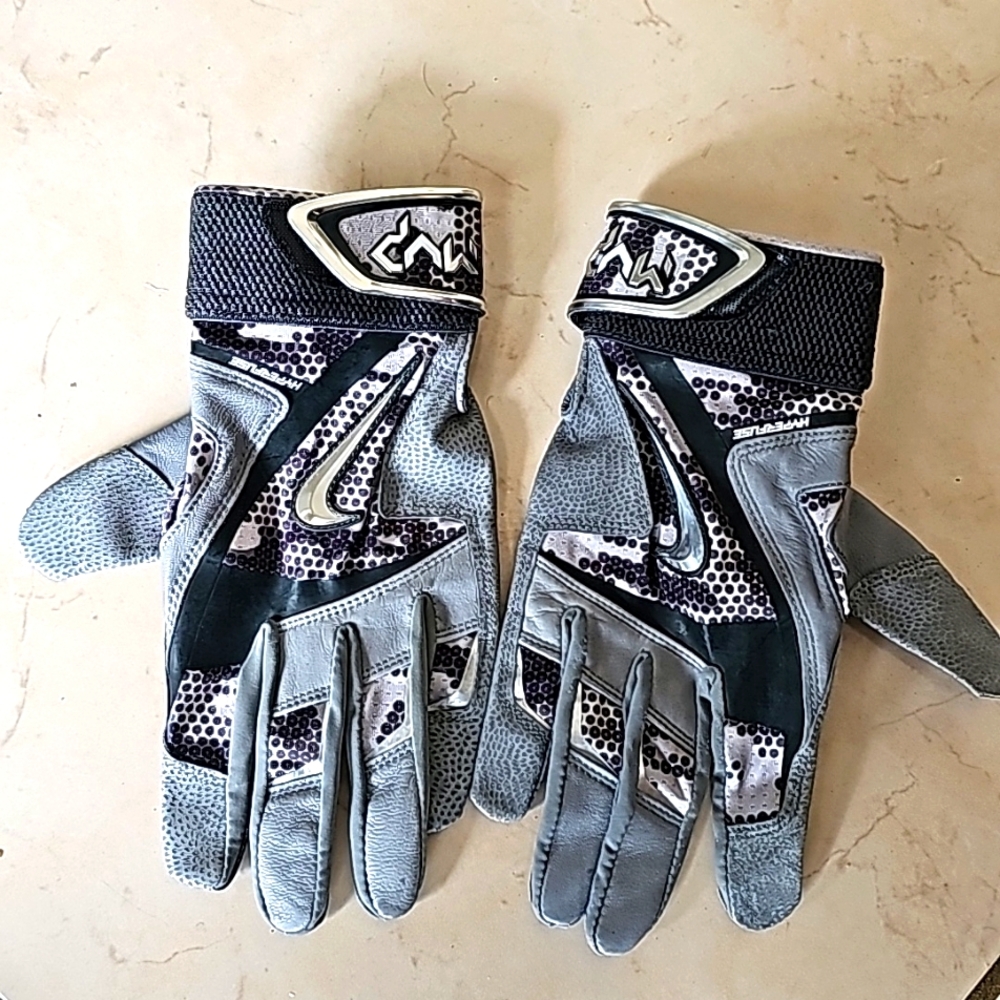 NIKE MVP ELITE PRO ADULT PREMIUM  BASEBALL BATTING GLOVES, PGB485, PAIR,LARGE